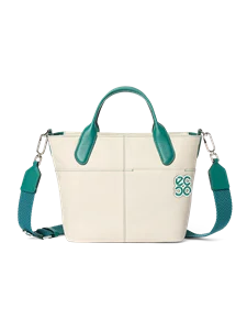 Kožená taška tote ECCO® Golf - Béžová - M