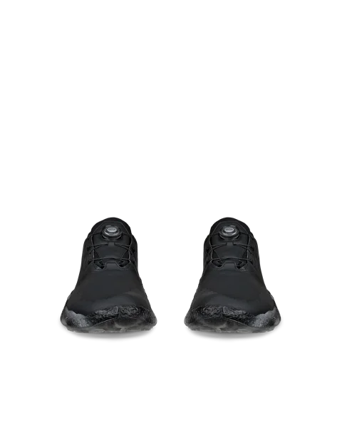 Sapatos golfe impermeáveis couro homem ECCO® Golf BIOM H5 - Preto - Front_Pair