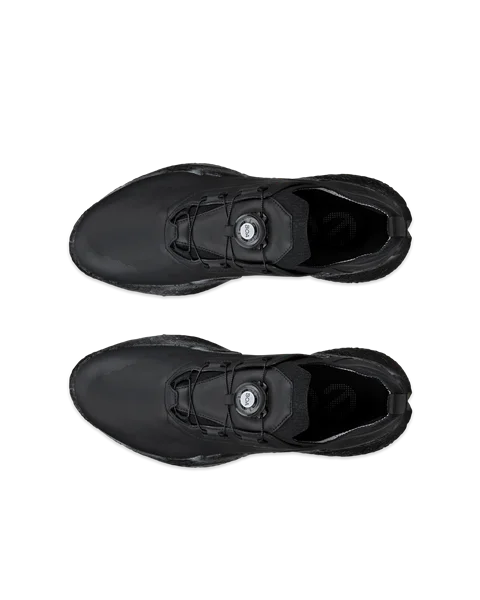 Sapatos golfe impermeáveis couro homem ECCO® Golf BIOM H5 - Preto - Top_Left_Pair