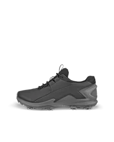Męskie wodoodporne skórzane buty do golfa z kolcami ECCO® Golf Biom Tour - Czarny - O