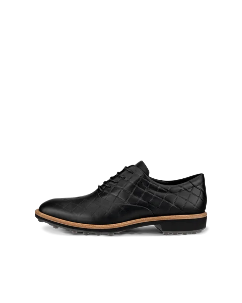 Męskie skórzane buty do golfa ECCO® Golf Classic Hybrid - Czarny - O