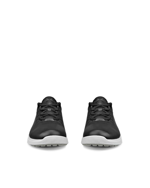 ECCO® Golf S-Casual chaussure de golf imperméable en cuir pour homme - Noir - Front_Pair