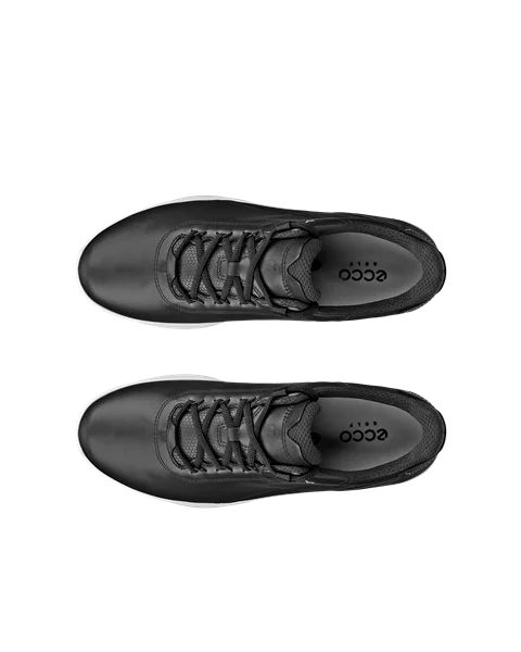 ECCO® Golf S-Casual chaussure de golf imperméable en cuir pour homme - Noir - Top_Left_Pair