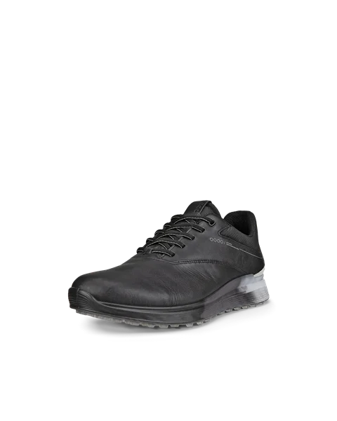 Męskie skórzane buty do golfa z Gore-Tex ECCO® Golf S-Three - Czarny - M