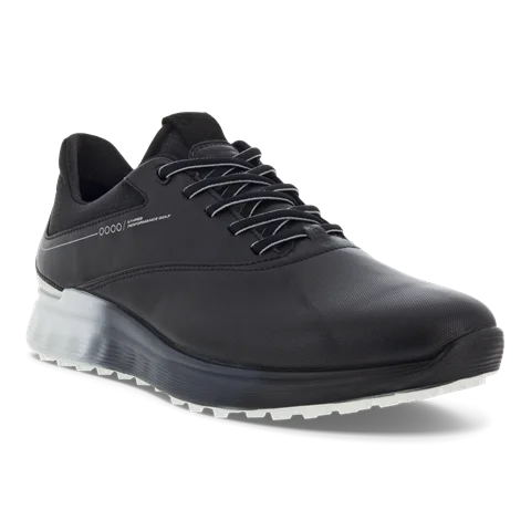 Męskie skórzane buty do golfa z Gore-Tex ECCO® Golf S-Three - Czarny - Main