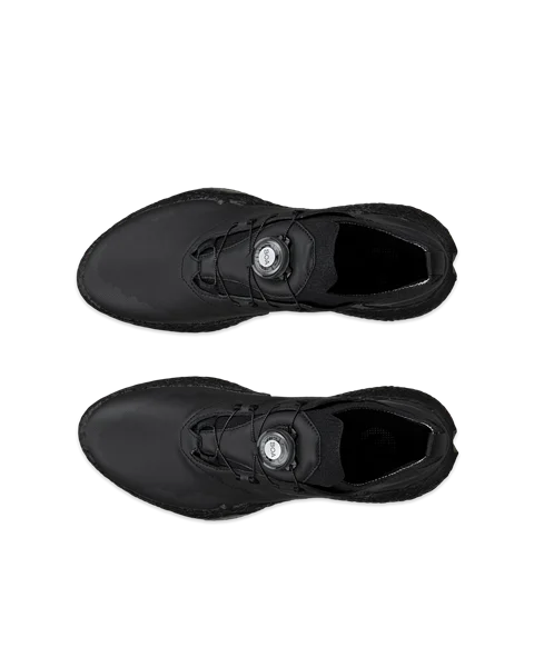 Women's ECCO® Golf BIOM H5 Leather Waterproof Shoe - Black - Top_Left_Pair