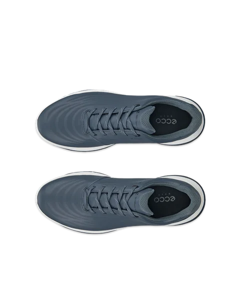 Men's ECCO® Golf LT1 Leather Waterproof Shoe - Blue - Top_Left_Pair