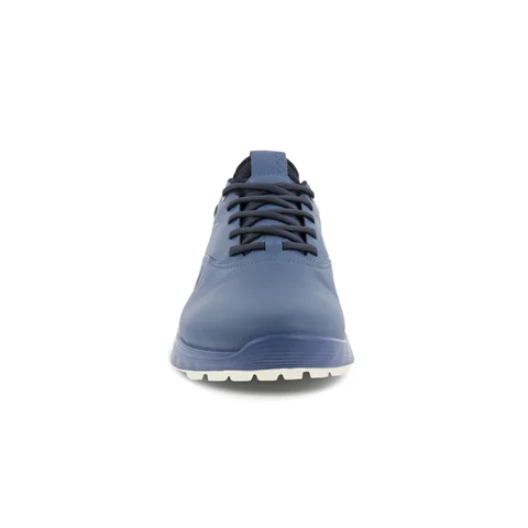Męskie skórzane buty do golfa z Gore-Tex ECCO® Golf S-Three - Niebieski - Front