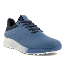 Męskie skórzane buty do golfa z Gore-Tex ECCO® Golf S-Three - Niebieski - Main
