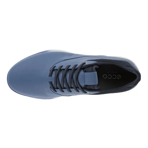 Męskie skórzane buty do golfa z Gore-Tex ECCO® Golf S-Three - Niebieski - Top