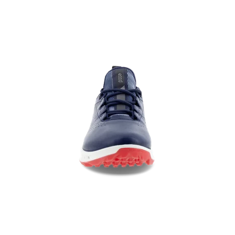 Damskie skórzane buty do golfa z Gore-Tex ECCO® Golf Biom C4 - Niebieski - Front