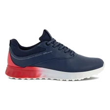 Dámská kožená Gore-Tex golfová obuv ECCO® Golf S-Three - Modrá - Outside