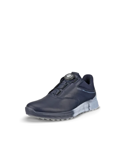 Damskie skórzane buty do golfa z Gore-Tex ECCO® Golf S-Three - Niebieski - M