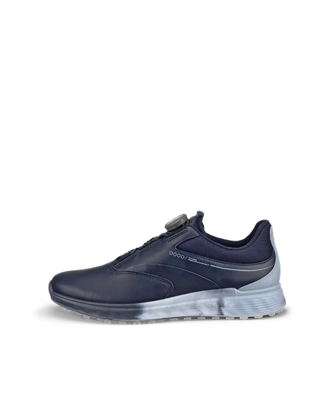 Damskie skórzane buty do golfa z Gore-Tex ECCO® Golf S-Three - Niebieski - O