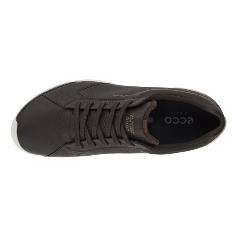 Męskie skórzane buty do golfa ECCO® Golf Biom Hybrid - Brązowy - Top