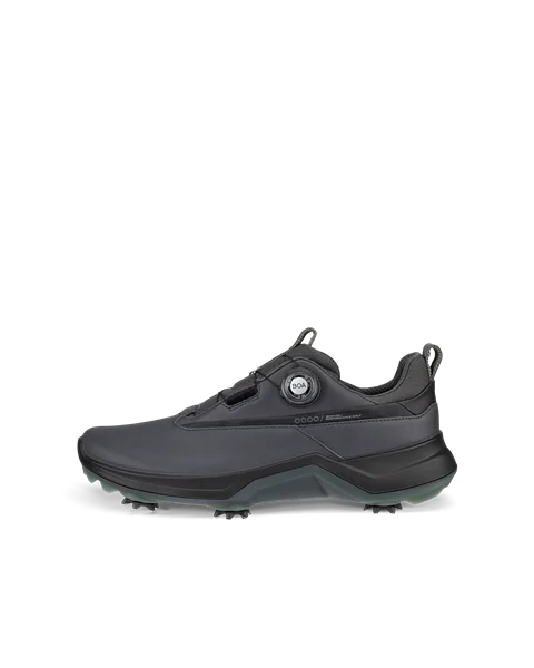 Męskie skórzane buty do golfa z kolcami z Gore-Tex ECCO® Golf Biom G5 - Szary - O