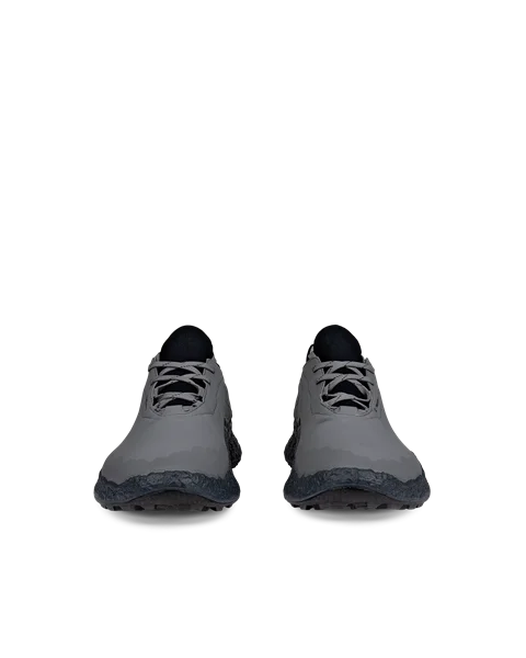 ECCO® Golf BIOM H5 chaussure de golf imperméable en cuir pour homme - Gris - Front_Pair
