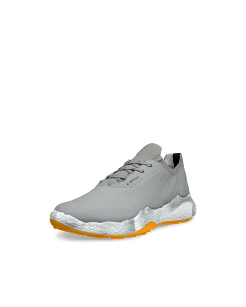 Męskie wodoodporne skórzane buty do golfa ECCO® Golf BIOM H5 - Szary - M