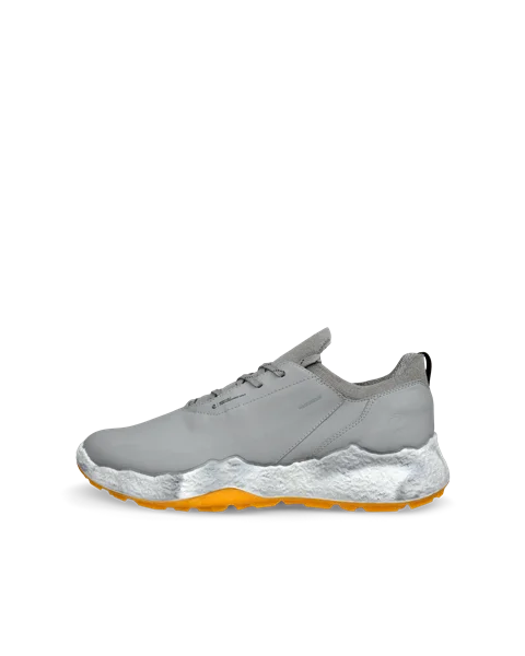 Męskie wodoodporne skórzane buty do golfa ECCO® Golf BIOM H5 - Szary - O