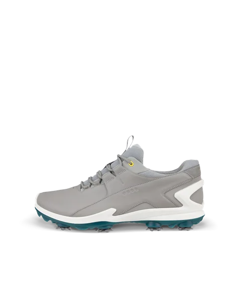 ECCO® Golf Biom Tour chaussure de golf crantée imperméable en cuir pour homme - Gris - O
