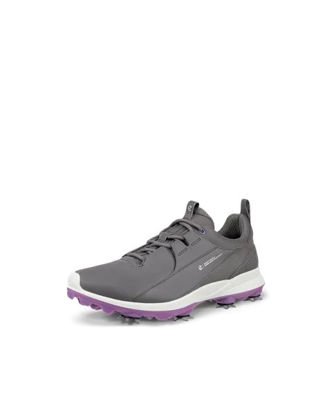 Women's ECCO® Golf Biom Tour Leather Waterproof Cleats - Grey - M