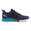Men's ECCO® Golf S-Three Leather Gore-Tex Shoe - Navy - Outside
