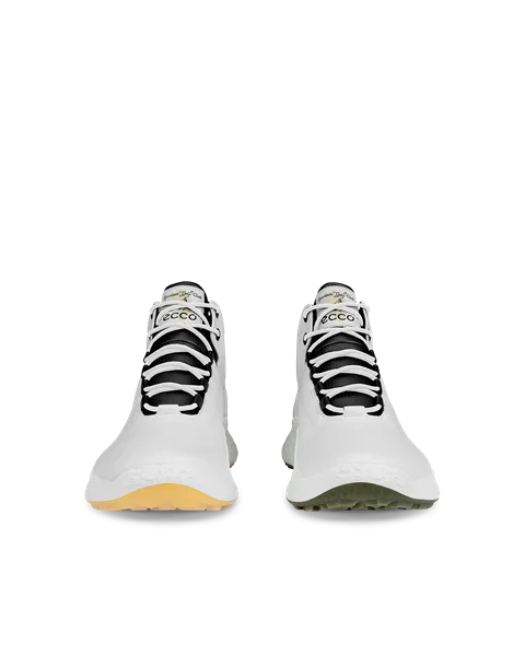 ECCO® Golf BIOM H5 chaussure de golf imperméable en cuir pour homme - Blanc - Front_Pair