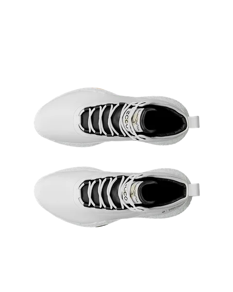 ECCO® Golf BIOM H5 chaussure de golf imperméable en cuir pour homme - Blanc - Top_Left_Pair