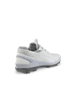 Męskie wodoodporne skórzane buty do golfa z kolcami ECCO® Golf Biom Tour - Biały - B