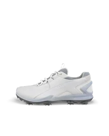 Męskie wodoodporne skórzane buty do golfa z kolcami ECCO® Golf Biom Tour - Biały - O