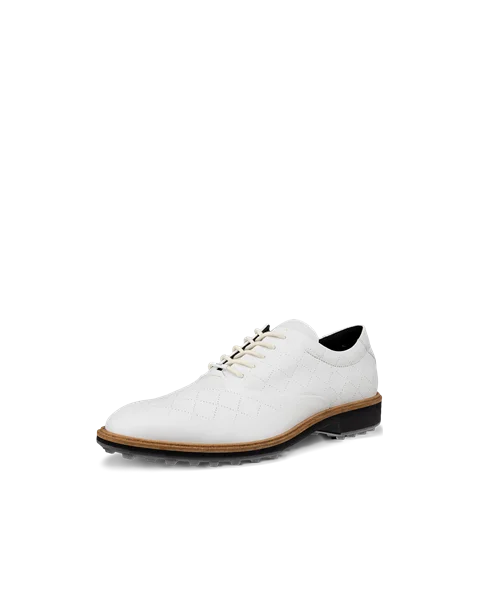 Męskie skórzane buty do golfa ECCO® Golf Classic Hybrid - Biały - M