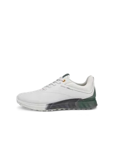 Męskie wodoodporne skórzane buty do golfa ECCO® Golf S-Three - Biały - O