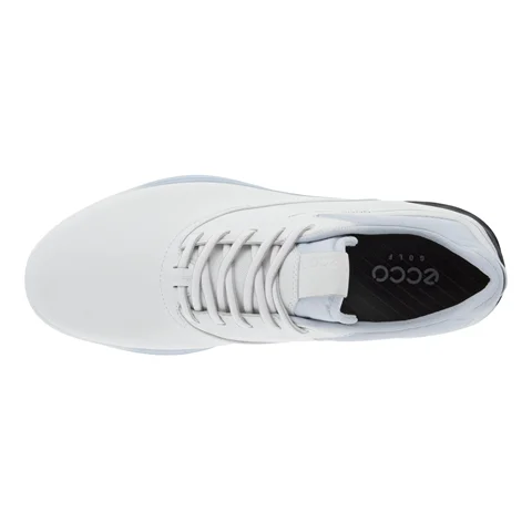 Męskie skórzane buty do golfa z Gore-Tex ECCO® Golf S-Three - Biały - Top