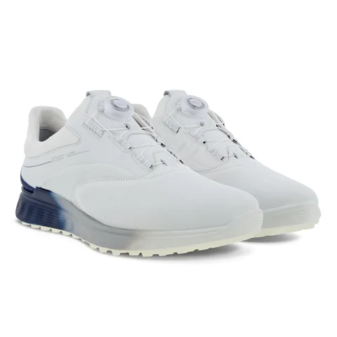 Męskie skórzane buty do golfa z Gore-Tex ECCO® Golf S-Three - Biały - Pair