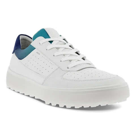 Męskie skórzane buty do golfa ECCO® Golf Tray - Biały - Main