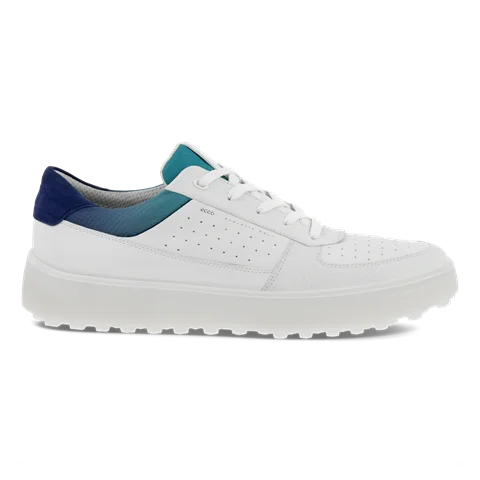 Męskie skórzane buty do golfa ECCO® Golf Tray - Biały - Outside