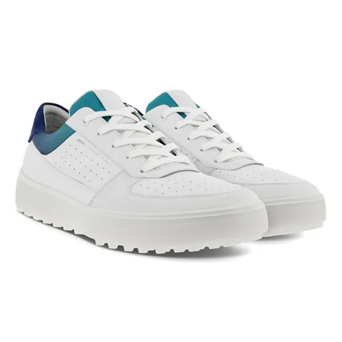 Męskie skórzane buty do golfa ECCO® Golf Tray - Biały - Pair