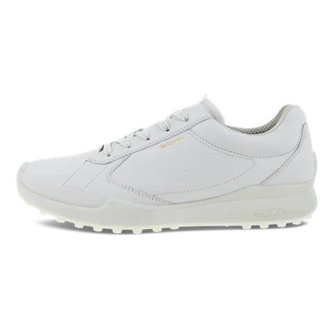 Damskie skórzane buty do golfa ECCO® Golf Biom Hybrid - Biały - Left