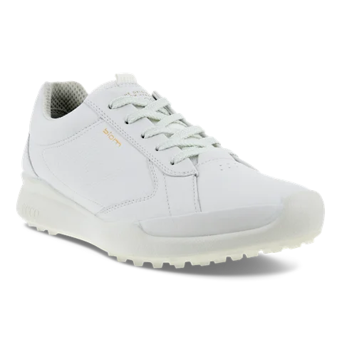 Damskie skórzane buty do golfa ECCO® Golf Biom Hybrid - Biały - Main
