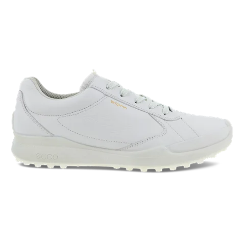 Damskie skórzane buty do golfa ECCO® Golf Biom Hybrid - Biały - Outside
