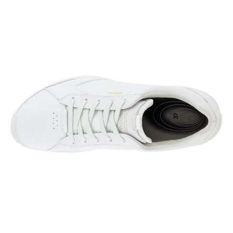 Ladies ECCO® Golf Biom Hybrid Leather Shoe - White - Top