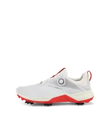 Damskie skórzane buty do golfa z kolcami z Gore-Tex ECCO® Golf Biom G5 - Biały - O