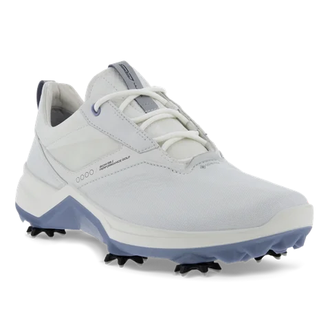 ECCO® Golf Biom G5 chaussure de golf crantée en cuir Gore-Tex pour femme - Blanc - Main