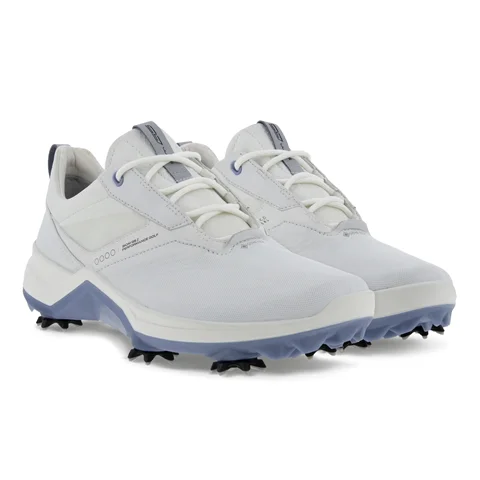 ECCO® Golf Biom G5 chaussure de golf crantée en cuir Gore-Tex pour femme - Blanc - Pair