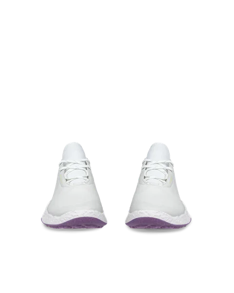 ECCO® Golf BIOM H5 chaussure de golf imperméable en cuir pour femme - Blanc - Front_Pair
