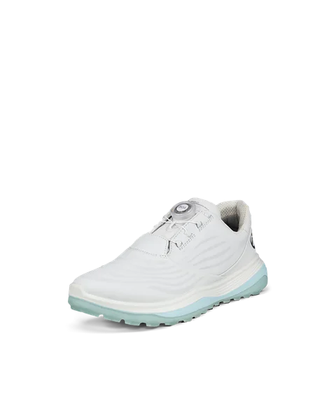 Damskie wodoodporne skórzane buty do golfa ECCO® Golf LT1 - Biały - M