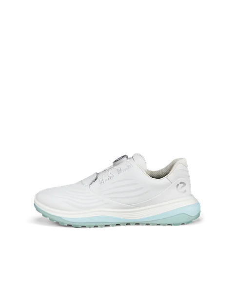 Damskie wodoodporne skórzane buty do golfa ECCO® Golf LT1 - Biały - O