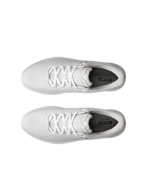 ECCO® Golf S-Casual ženske vodootporne kožne cipele za golf - Bijela - Top_Left_Pair