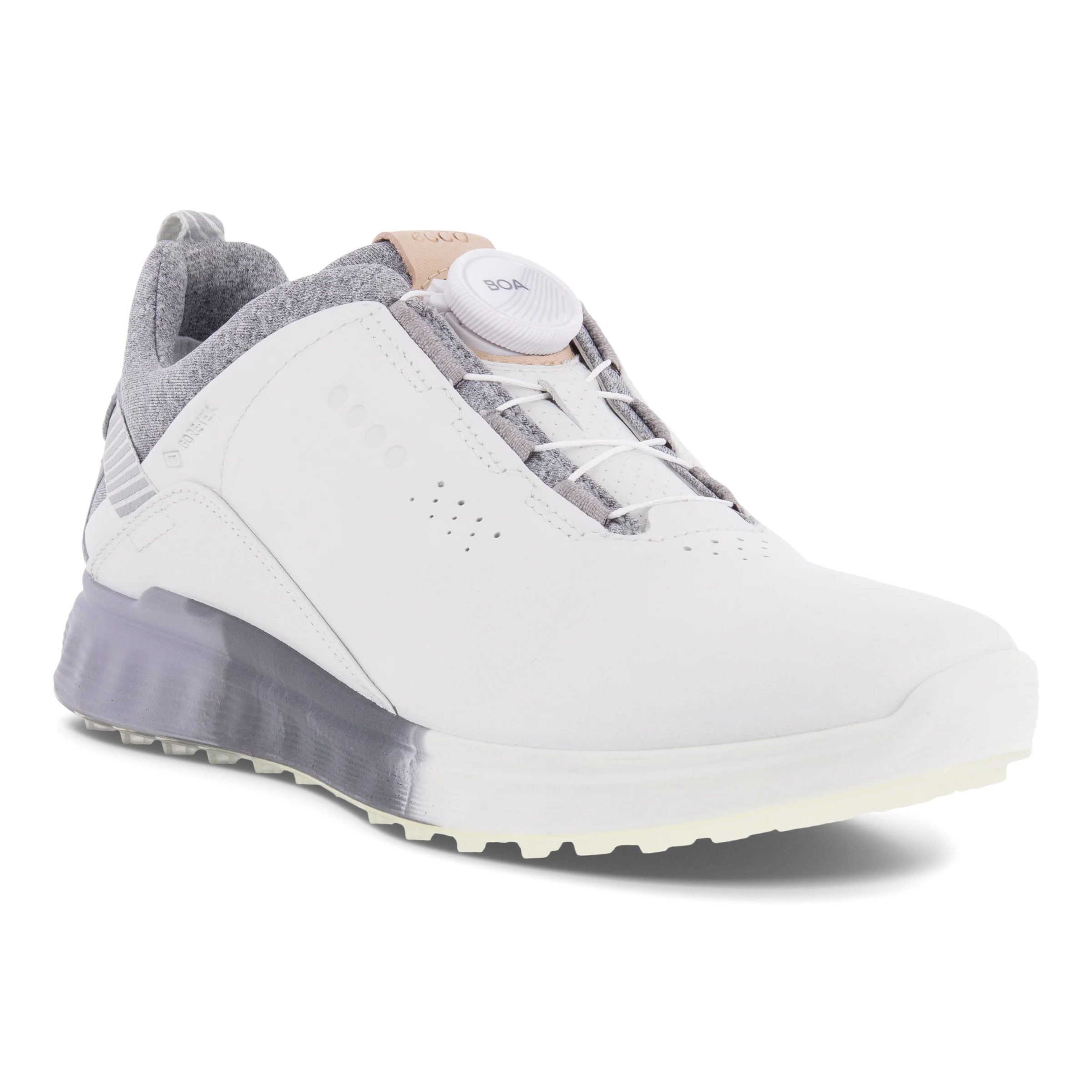 ECCO W Golf S-Three Dames leren Gore-Tex golfschoen Wit Size: 36 (UK 3.5-4)