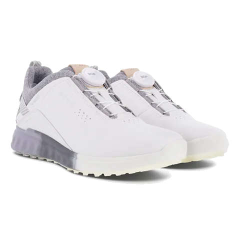 Damskie skórzane buty do golfa z Gore-Tex ECCO® Golf S-Three - Biały - Pair